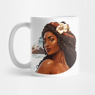 Poli'ahu Hawaiian Goddess of Snow Mauna Kea Illustration Mythology Mug